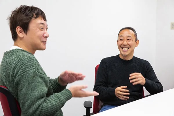 河上さん澤田さんインタビュー風景