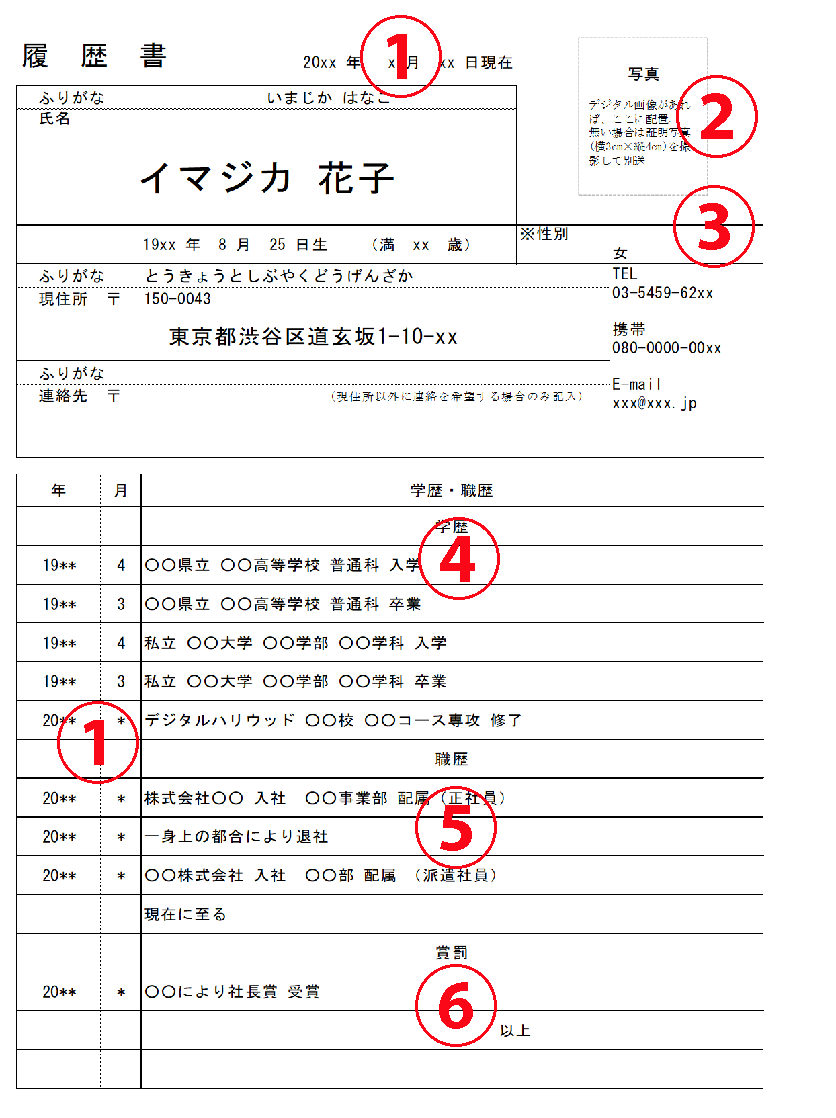 履歴書 経歴 人気 その他